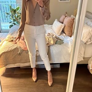 Cropped white slacks size 4
